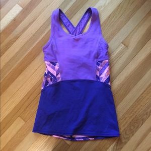 Ivivva Girls Tank with built in shelf bra